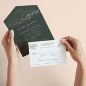 "Peaks" - Savvy Wedding Invitations in Hunter by Sarah Brown - Animated View