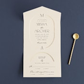 "Misha" - Savvy Wedding Invitations in Latte by Kristie Kern - Open