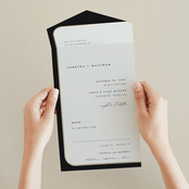 "Tuxedo" - Savvy Wedding Invitations in Black Tie by Carolyn Nicks - Foil Interior