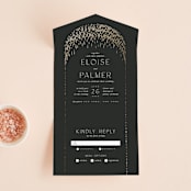 "Fringe" - Savvy Wedding Invitations in Midnight by Leah Bisch - Open