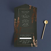 "Quince" - Savvy Wedding Invitations in Ivy by Kelly Schmidt - Open