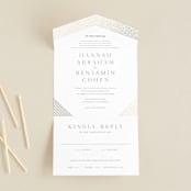 "Song of Solomon" - Savvy Wedding Invitations in Slate by Vanessa Doyle - Open