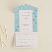 "Shraddha" - Savvy Wedding Invitations in Celestial by Deynaaz Daraei - Open