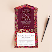 "Bright abstract" - Savvy Wedding Invitations in Sangria by Jessica Corliss - Open