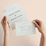 "Henna Stamp" - Savvy Wedding Invitations in Champagne by Oma N. Ramkhelawan - Animated View