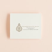 "Henna Stamp" - Savvy Wedding Invitations in Champagne by Oma N. Ramkhelawan - FREE Recipient Addressing