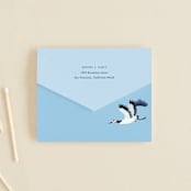 "kimono" - Savvy Wedding Invitations in Ocean by Elly - Closed