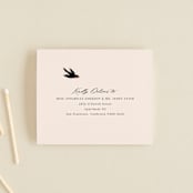 "LOVEBIRDS" - Savvy Wedding Invitations in Cream by Elly - FREE Recipient Addressing