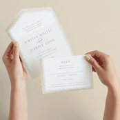 "glitter arch" - Savvy Wedding Invitations in Champagne by Design Lotus - Animated View