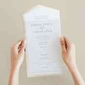 "glitter arch" - Savvy Wedding Invitations in Champagne by Design Lotus - Foil Interior