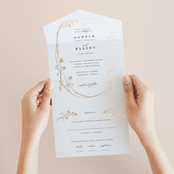 "Floral Enlace" - Savvy Wedding Invitations in Blanc by Pati Cascino - Foil Interior