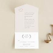 "Tradition" - Savvy Wedding Invitations in Almond by Leah Bisch - Open