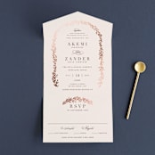 "Autumnal Arch" - Savvy Wedding Invitations in Blush by Hooray Creative - Open
