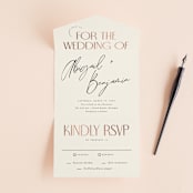 "Together" - Savvy Wedding Invitations in Cream Puff by Pixel and Hank - Open