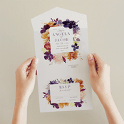 "Bouquet" - Savvy Wedding Invitations in Cream by Lori Wemple - Foil Interior