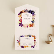 "Bouquet" - Savvy Wedding Invitations in Cream by Lori Wemple - Open