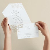 "Swoon" - Savvy Wedding Invitations in Cotton by Carolyn Nicks - Animated View