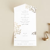 "Swoon" - Savvy Wedding Invitations in Cotton by Carolyn Nicks - Open