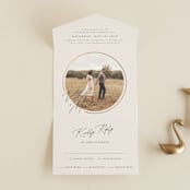 "Encircled Love" - Savvy Wedding Invitations in Taupe by Kelly Schmidt - Open