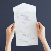 "Bianca" - Savvy Wedding Invitations in Ink by Kristie Kern - Foil Interior