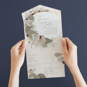 "Jasmine" - Savvy Wedding Invitations in Dusk by Susan Moyal - Foil Interior