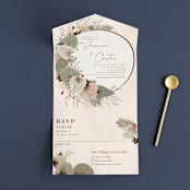 "Jasmine" - Savvy Wedding Invitations in Dusk by Susan Moyal - Open