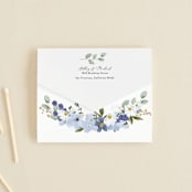 "Layered florals" - Savvy Wedding Invitations in Serenity by Susan Moyal - Closed