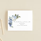"Layered florals" - Savvy Wedding Invitations in Serenity by Susan Moyal - FREE Recipient Addressing