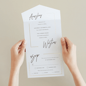 "Balanced" - Savvy Wedding Invitations in Milk White by Robin Ott - Foil Interior