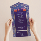 "Whole New World from Disney's Aladdin" - Savvy Wedding Invitations in Aubergine by Creo Study - Foil Interior