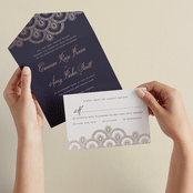 "Captivating" - Savvy Wedding Invitations in Plum by Design Lotus - Animated View