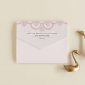 "Captivating" - Savvy Wedding Invitations in Plum by Design Lotus - Closed