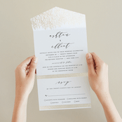 "Sparkle + Shine" - Savvy Wedding Invitations in Snow by Kristie Kern - Foil Interior