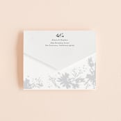 "Pressed Flowers" - Savvy Wedding Invitations in Navy by Phrosné Barwood - Closed