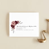 "Verdigris" - Savvy Wedding Invitations in Rose by Susan Moyal - FREE Recipient Addressing