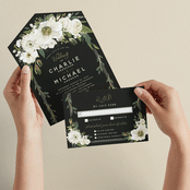 "Garden Blooms" - Savvy Wedding Invitations in Ivory by Susan Moyal - Animated View