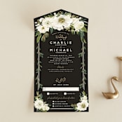 "Garden Blooms" - Savvy Wedding Invitations in Ivory by Susan Moyal - Open