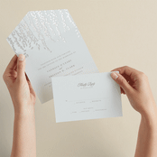 "Cascade" - Savvy Wedding Invitations in Mist by Lori Wemple - Animated View