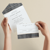 "Geo Chic" - Savvy Wedding Invitations in Charcoal by Hooray Creative - Animated View