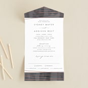 "Geo Chic" - Savvy Wedding Invitations in Charcoal by Hooray Creative - Open