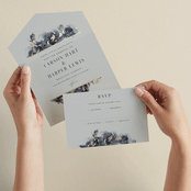 "Enchanted Blooms" - Savvy Wedding Invitations in Midnight by Lori Wemple - Animated View