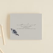 "Enchanted Blooms" - Savvy Wedding Invitations in Midnight by Lori Wemple - FREE Recipient Addressing