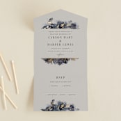 "Enchanted Blooms" - Savvy Wedding Invitations in Midnight by Lori Wemple - Open