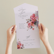 "Blossoms" - Savvy Wedding Invitations in Blush by Lori Wemple - Foil Interior