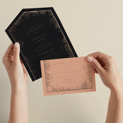 "Dazzling" - Savvy Wedding Invitations in Noir by Phrosné Barwood - Animated View