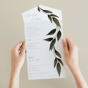 "Cascading Vine" - Savvy Wedding Invitations in Ivory by Susan Moyal - Foil Interior