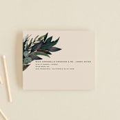 "Shades of Green" - Savvy Wedding Invitations in Midnight by Susan Moyal - FREE Recipient Addressing