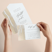 "Brushed Accent" - Savvy Wedding Invitations in Classic by Kelly Schmidt - Animated View