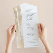 "Brushed Accent" - Savvy Wedding Invitations in Classic by Kelly Schmidt - Foil Interior