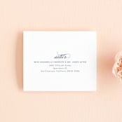 "Gold Leaf" - Savvy Wedding Invitations in Indigo by Kelly Schmidt - FREE Recipient Addressing